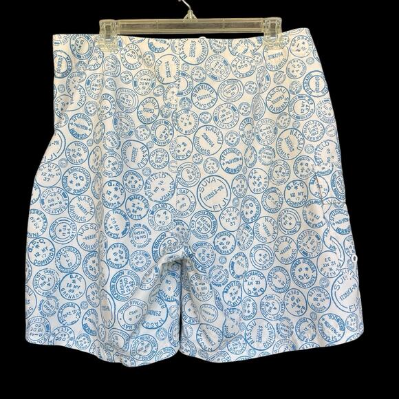 Island Company Board Shorts Mens 34 Postmark Drawstring Pockets Swimwear Blue - Picture 2 of 10